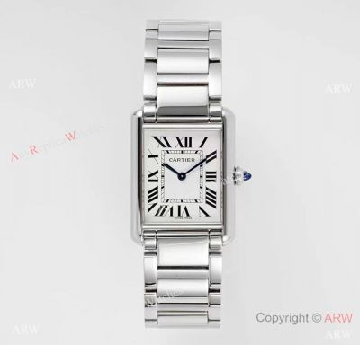 AF Factory Cartier Tank Must Stainless Steel Quartz Watch w Quick-change Strap